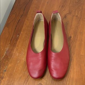Everlane Women's Red Leather Loafers